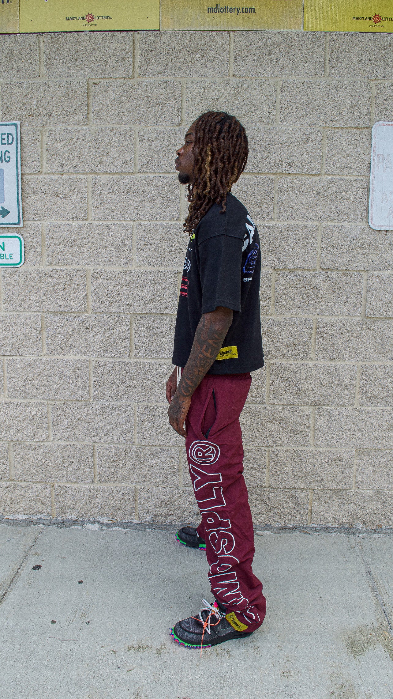 CAMOSPLY® Crickle Nylon Sweats (Maroon)