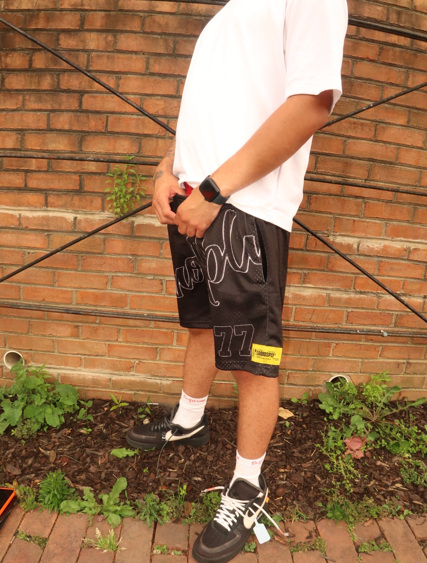 CAMOSPLY® Big Script Shorts (BLACK)