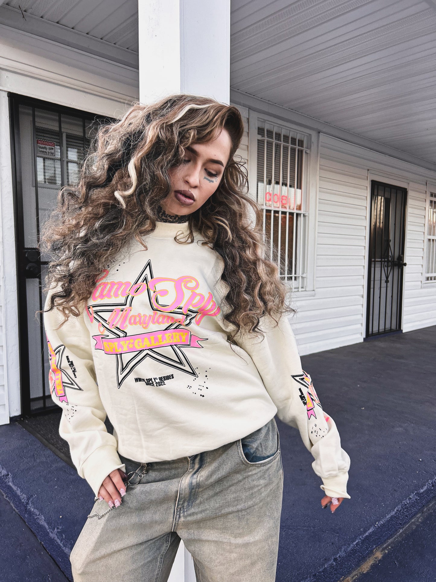 CAMOSPLY® 'Where SPLY Resides' Crewneck (Cream)