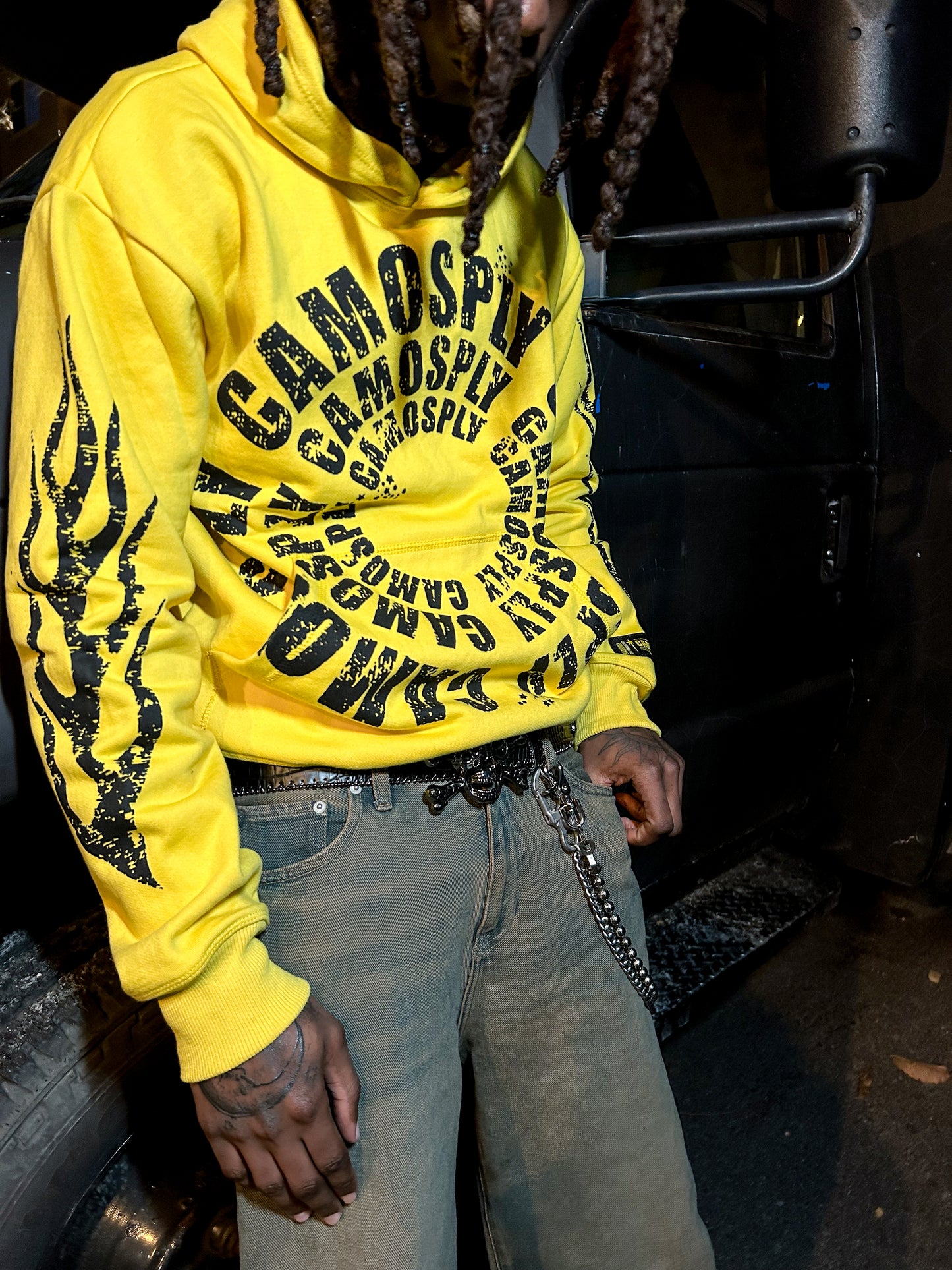 CAMOSPLY® 'Sply Circle Hoodie' (Yellow)