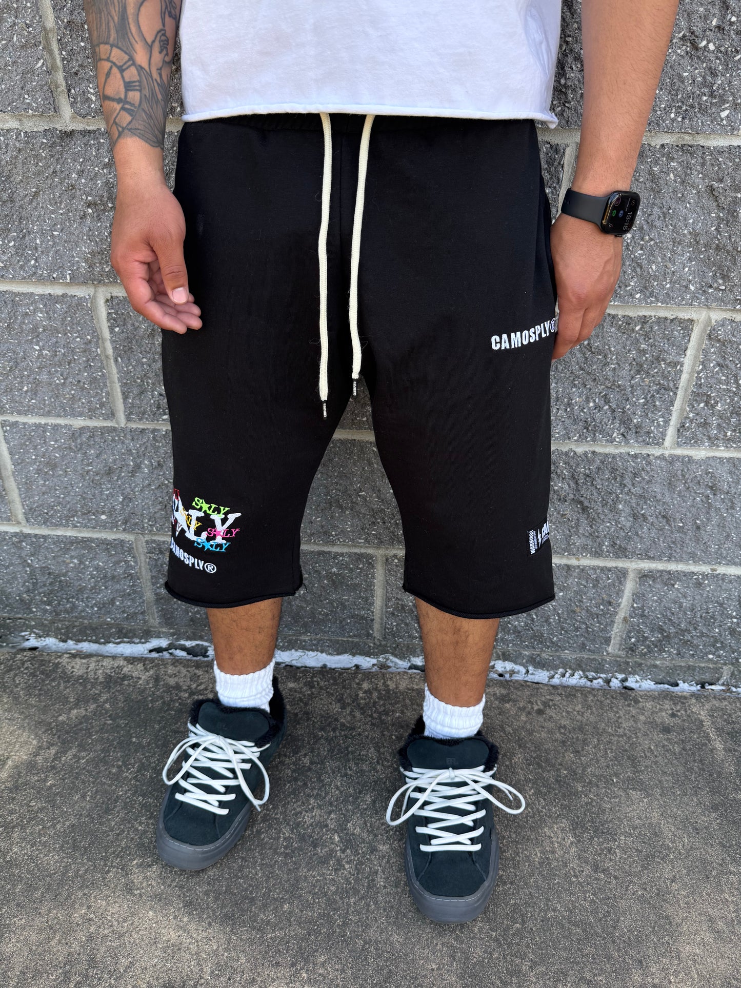 CAMOSPLY® 3/4 Long shorts (BLACK)