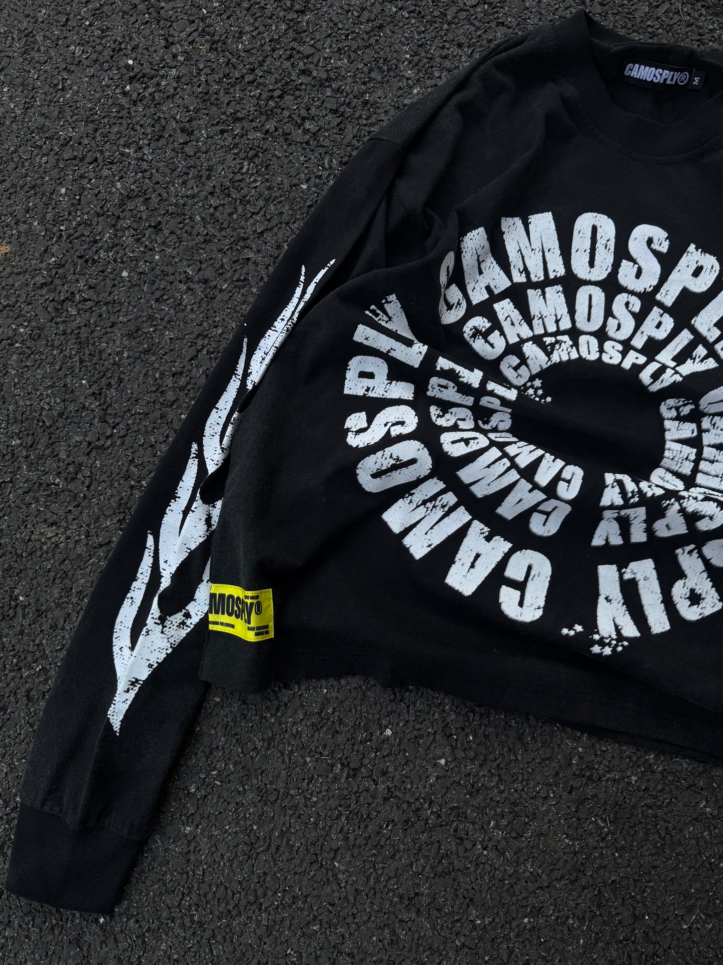 CAMOSPLY® Sply Circle Long sleeve T-shirt (BLACK)