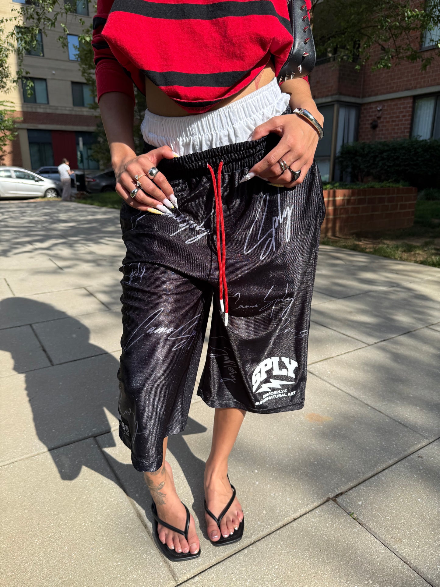 CAMOSPLY® Signature Shiny 3/4 shorts