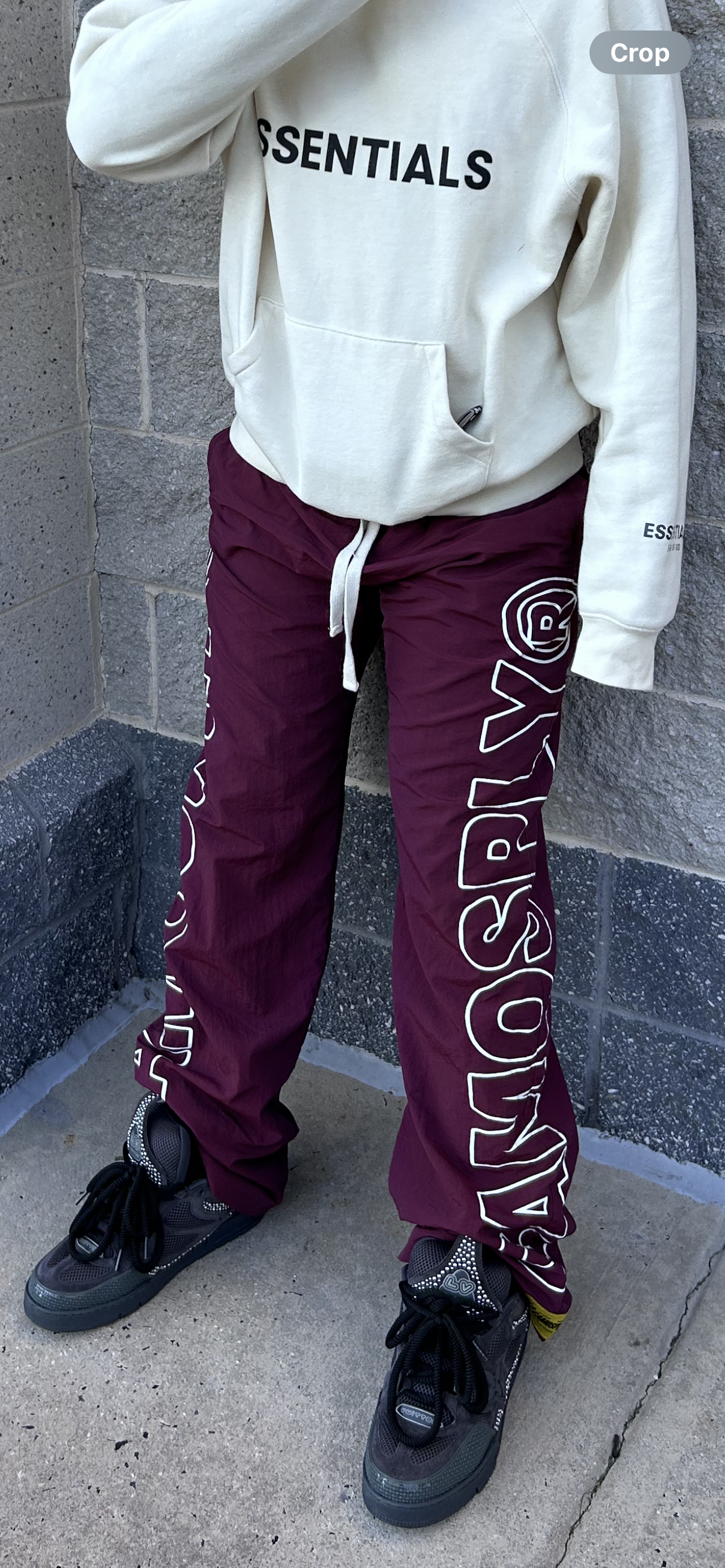 CAMOSPLY® Crickle Nylon Sweats (Maroon)