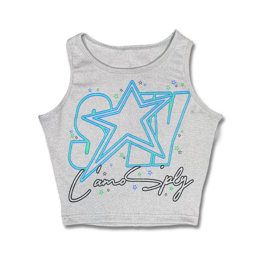CAMOSPLY® Star Struck Crop Top (GREY)