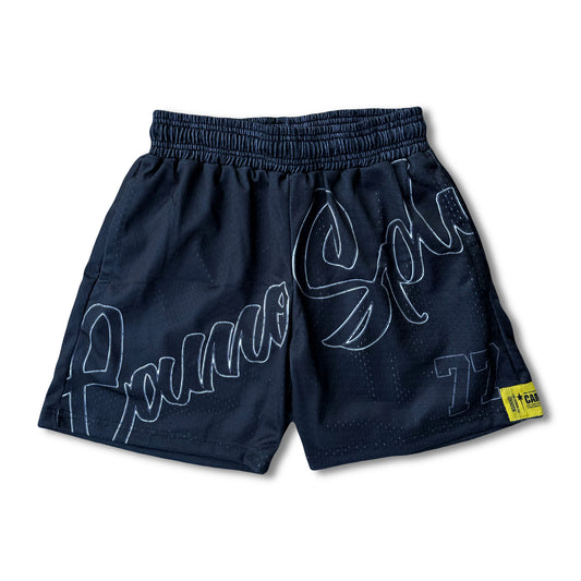 CAMOSPLY® Big Script Shorts (BLACK)