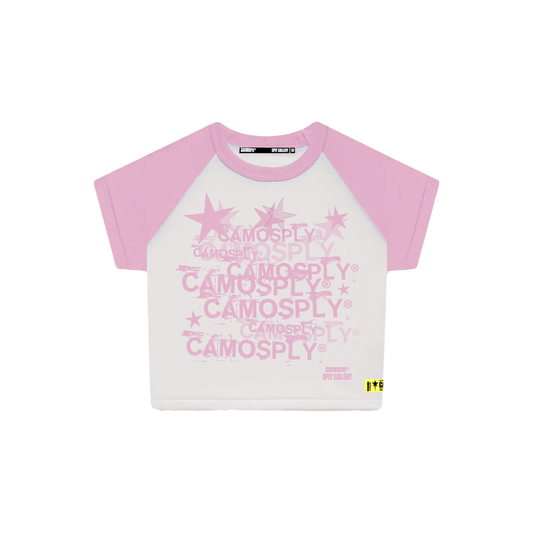 CAMOSPLY® Ladies ALL-STAR ✭ Baseball T-shirt (BABY PINK)