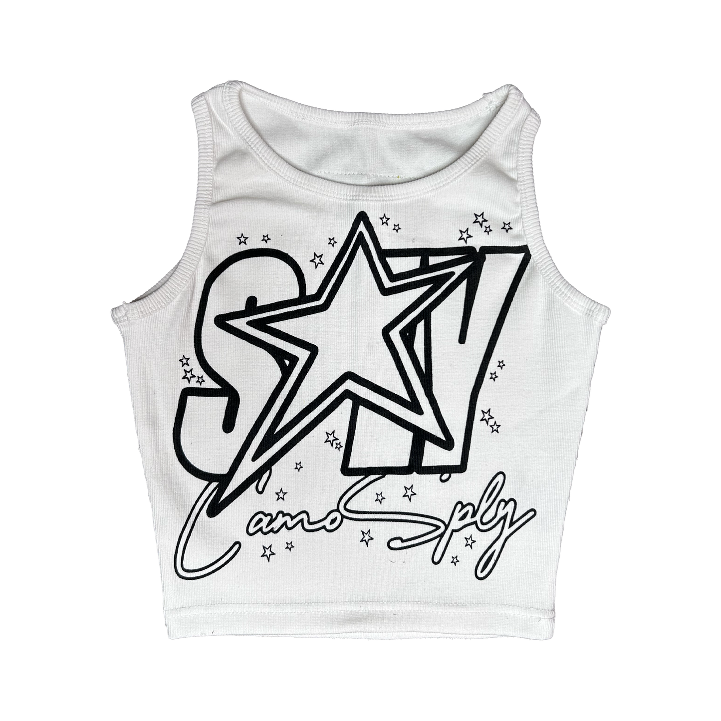 CAMOSPLY® Star Struck Crop Top (WHITE)