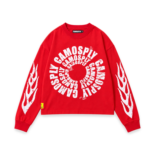 CAMOSPLY® Sply Circle Long sleeve T-shirt (RED)