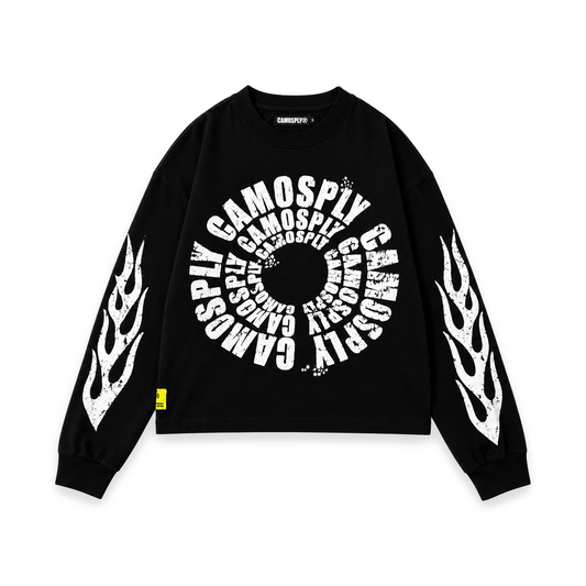 CAMOSPLY® Sply Circle Long sleeve T-shirt (BLACK)